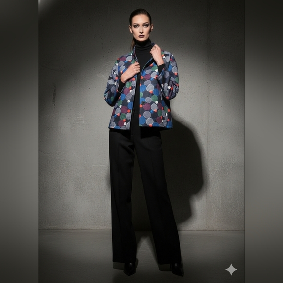 Anne Klein Chic and Colorful Polka Dot Jacket - Picture 7 of 7